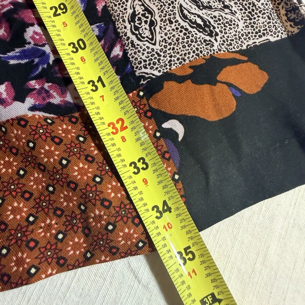 Anthro One September Arcata Patchwork Dress S Peasant Tunic Whimsigoth Beaded - Picture 5 of 7